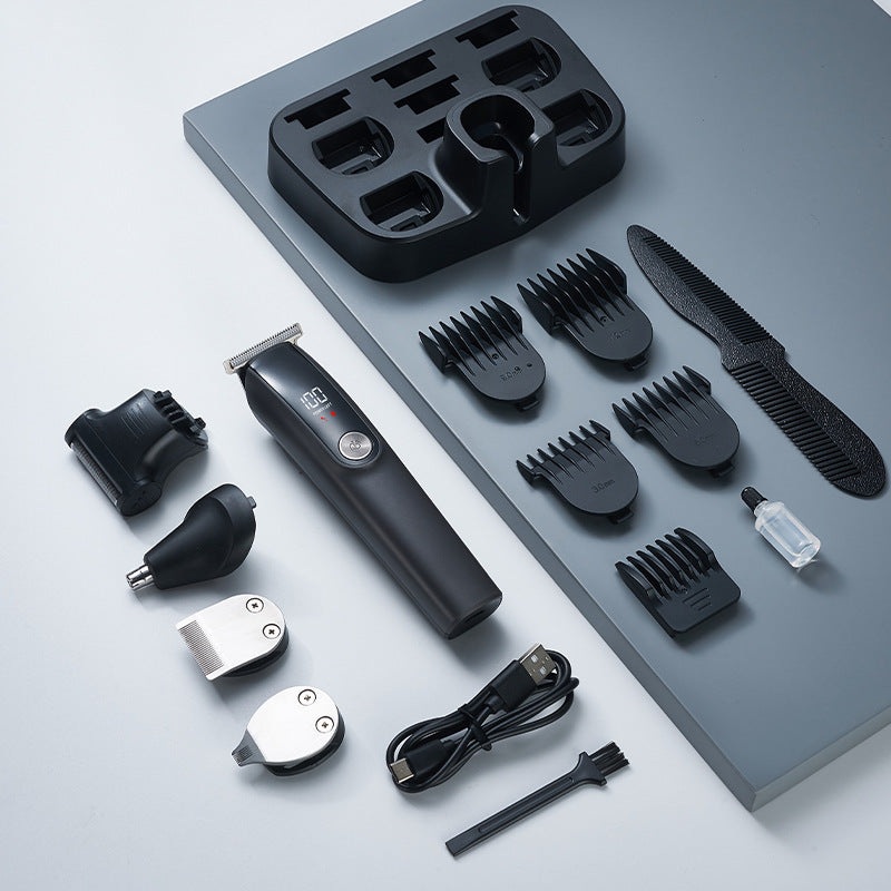 5-in-1 Professional Men’s Grooming Kit – Cordless Hair Clipper, Beard Trimmer(Titanium Gray)