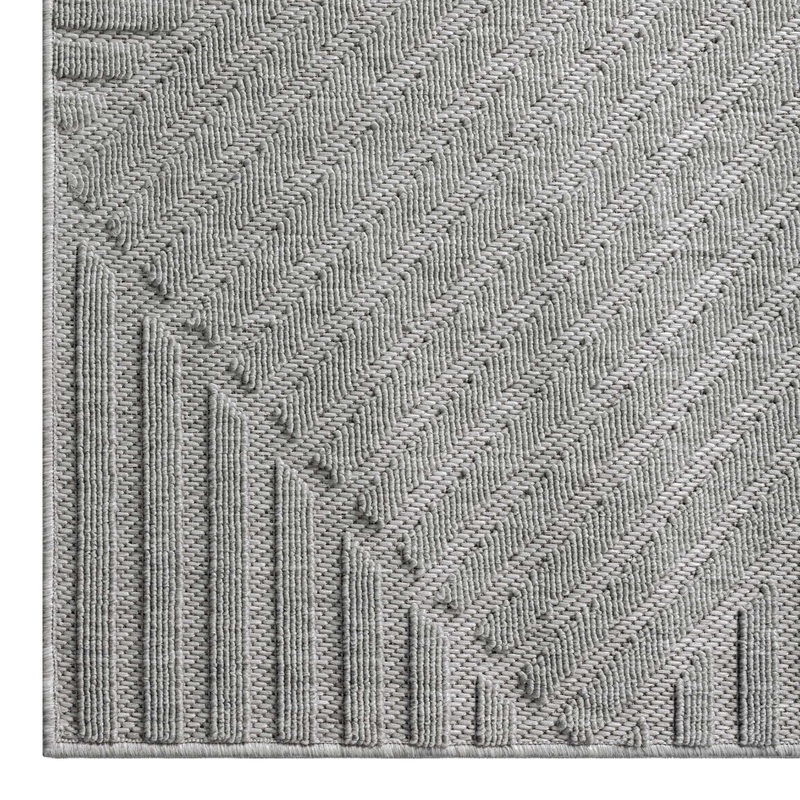 Alpha Outdoor Rug – Light Grey – 80×300