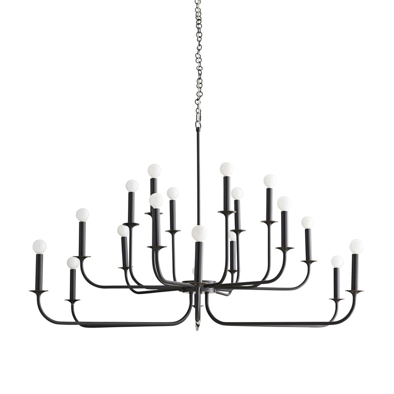 Arteriors 89345 Breck 18 Light Chandelier Bronze