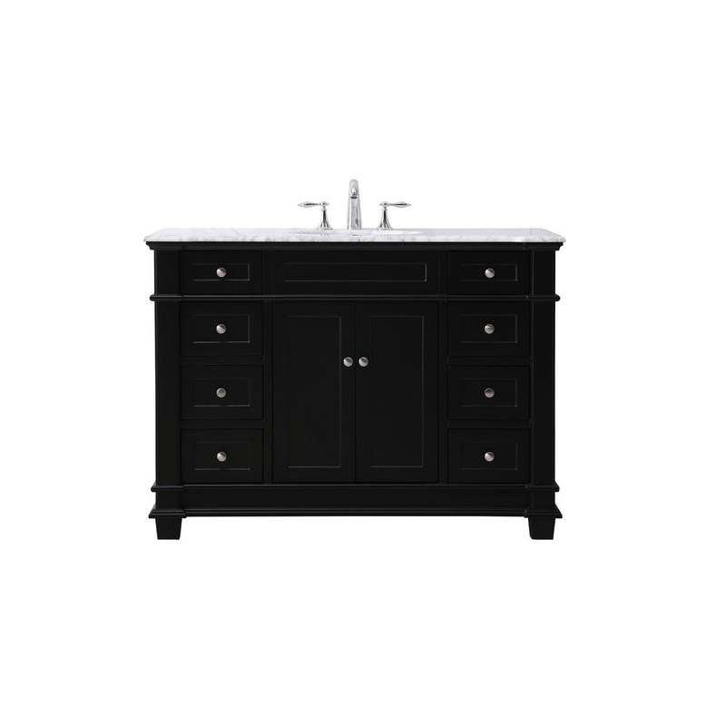 Bathroom Vanity Set from the Wesley Collection in Black Finish by Elegant Lighting