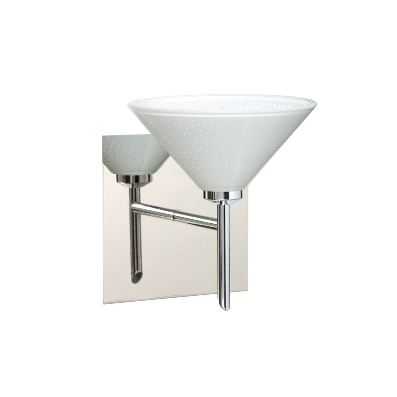 Besa 1SW-282453-CR-SQ Kona One Light Wall Sconce Chrome