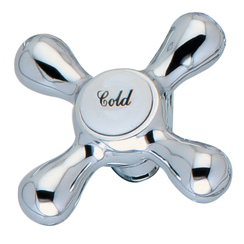KSH266C Cold Metal Cross Handle, Polished Chrome