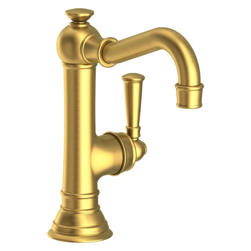 Lavatory Faucet Jacobean 1 Lever ADA Satin Brass PVD 1.2 Gallons per Minute Brass Spout Height 5-5/8 Inch
