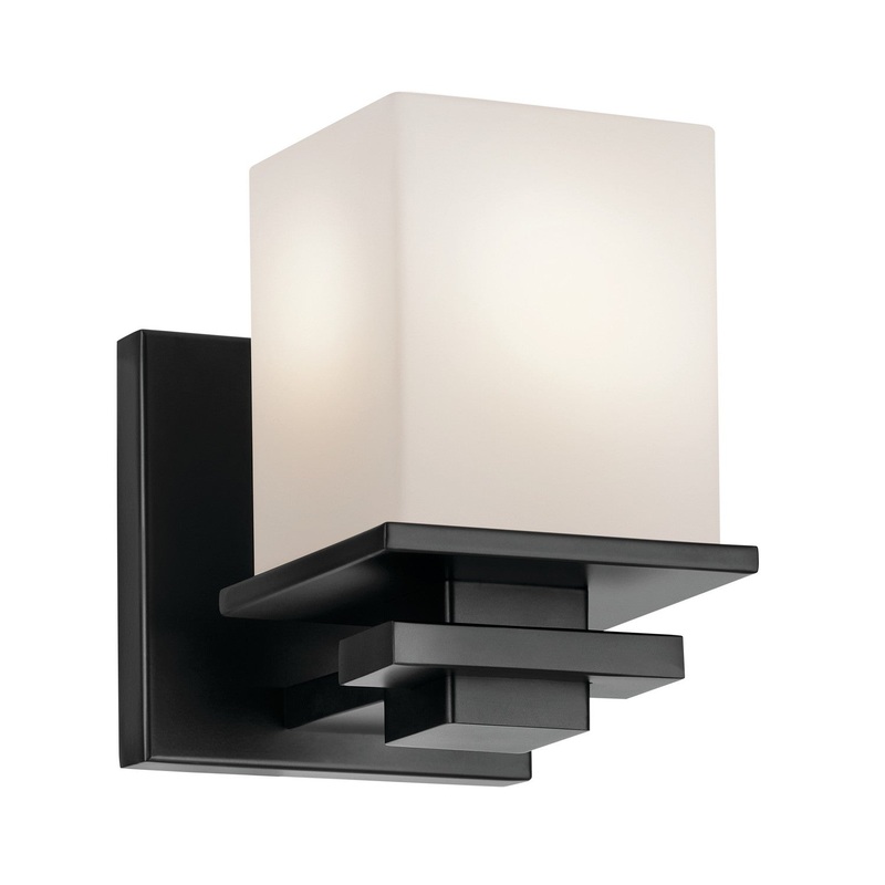 One Light Wall Sconce from the Tully Collection in Black Finish by Kichler
