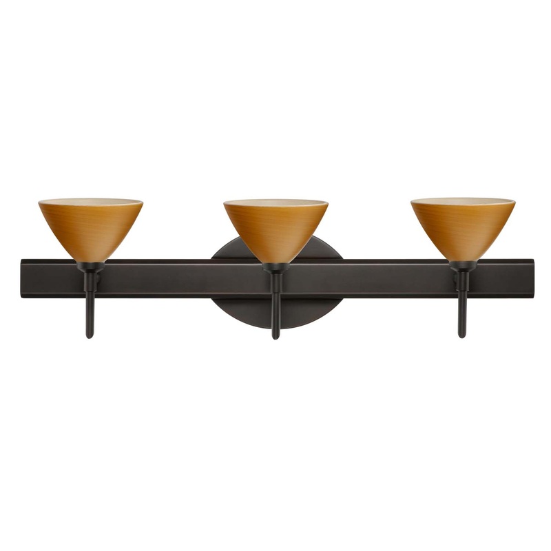 Three Light Wall Sconce from the Domi Collection in Bronze Finish by Besa