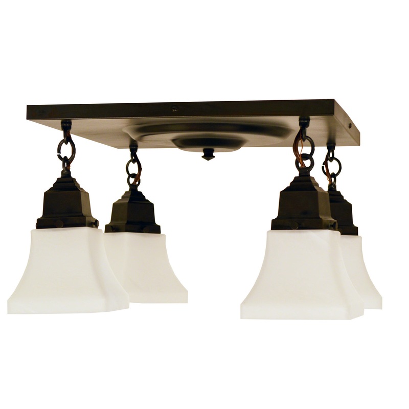 Arroyo RCM-4-BZ Ruskin Four Light Ceiling Mount Bronze