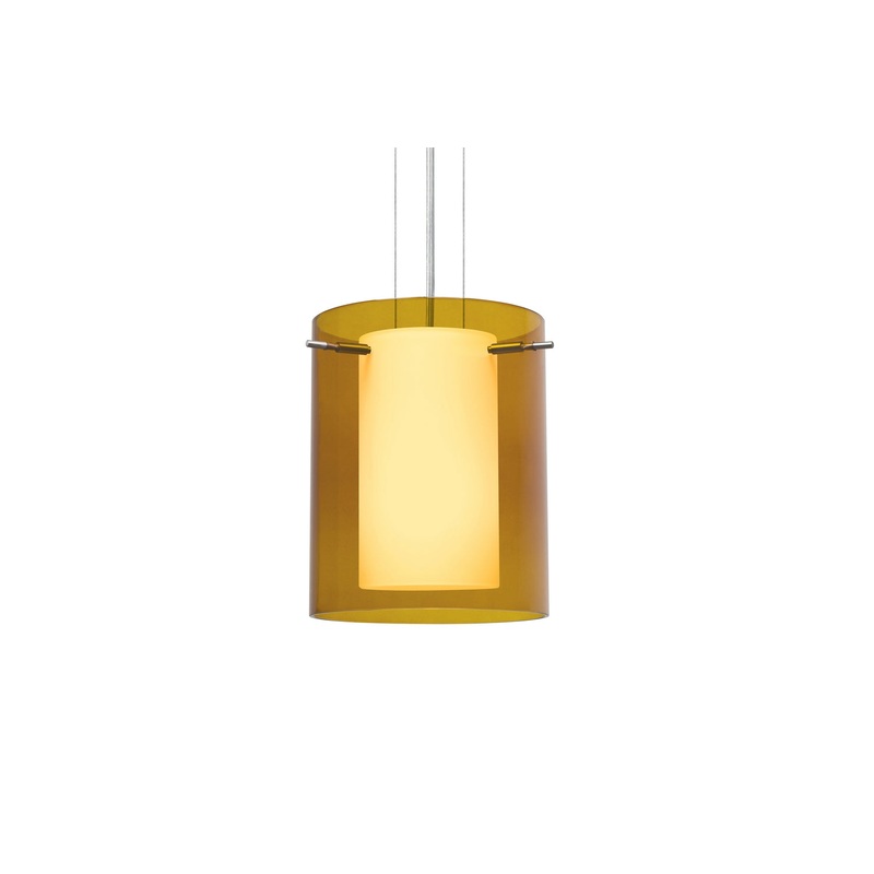 Besa 1KG-G00607-LED-SN Pahu One Light Pendant Satin Nickel