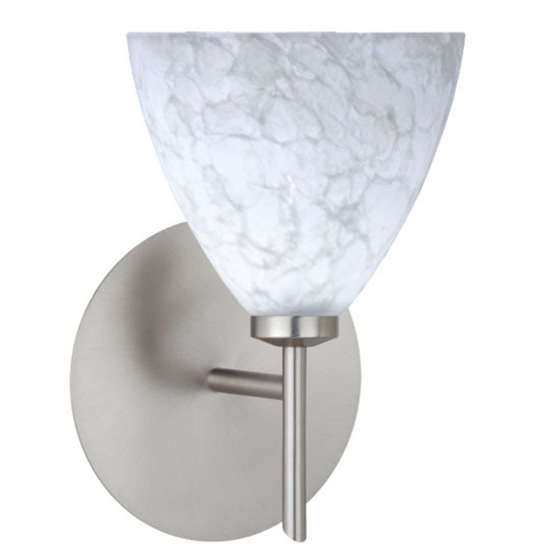 Besa 1SW-177919-SN Mia One Light Wall Sconce Satin Nickel