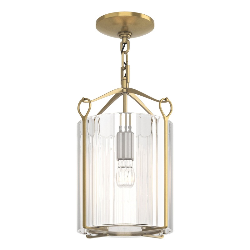 Bow Semi-Flush Modern Brass Clear Glass (ZM)