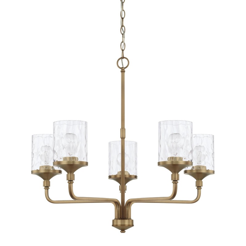 Capital Lighting 428851AD-451 Colton 5 Light Chandelier Aged Brass