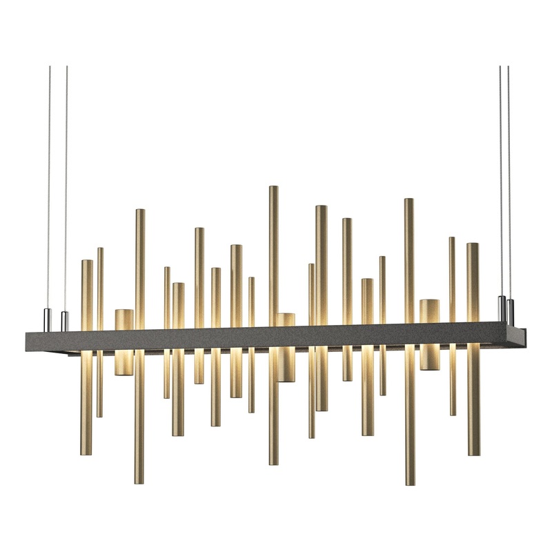 Cityscape LED Pendant Natural Iron Soft Gold