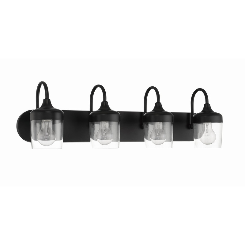 Craftmade 58104-FB Wrenn Four Light Vanity Flat Black
