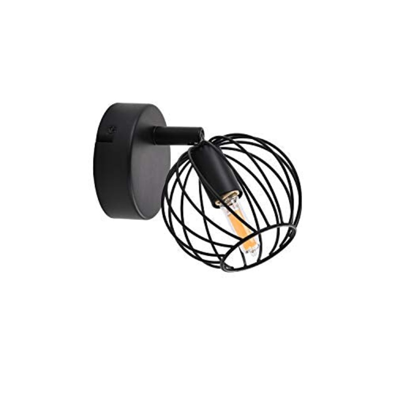 Lampada da parete BLOOM G9 28 W Gabbia in ferro, lampada retr industriale, lampadario minimalista vintage Loft IP20 10,5 x 14,5 cm