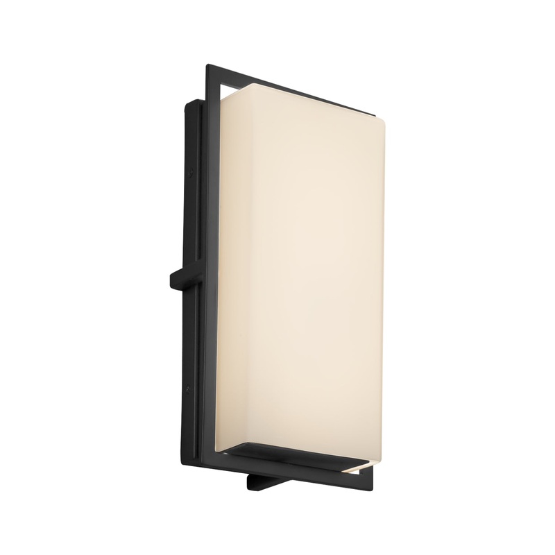 LED Wall Sconce from the Fusion Collection in Matte Black Finish by Justice Designs