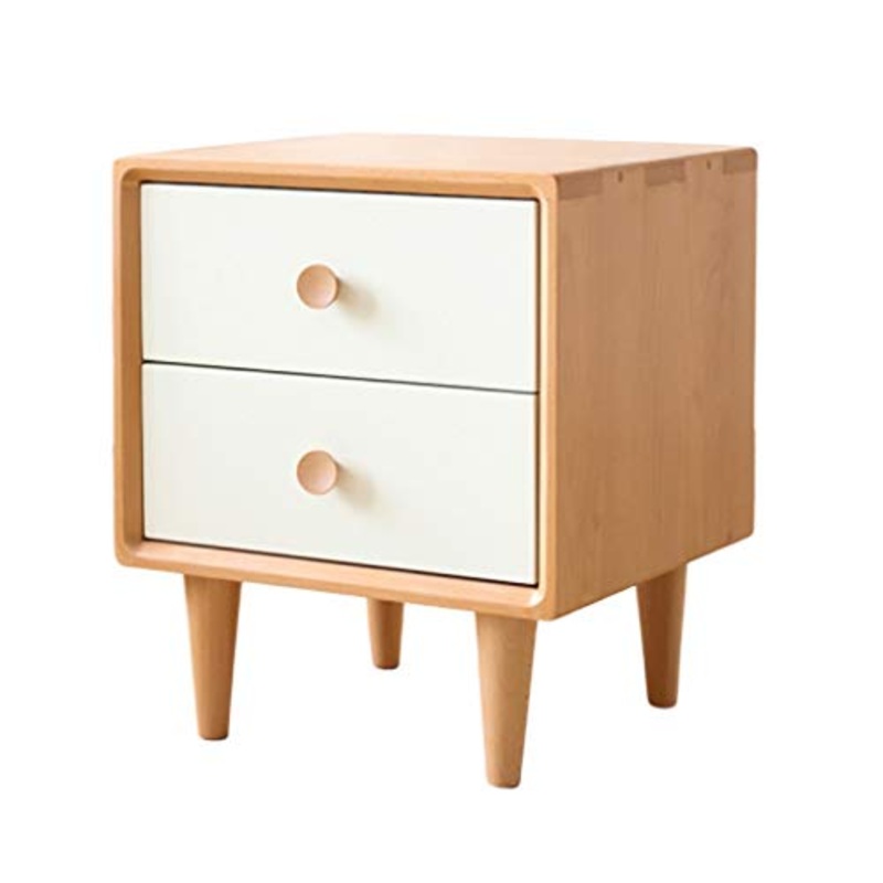 LICHUAN Tavolino comodino semplice e moderno in legno comodino camera da letto mobili cassetto armadio in faggio comodino fine tavolo facile da montare