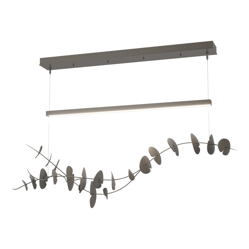 Lily LED Pendant Dark Smoke Natural Iron