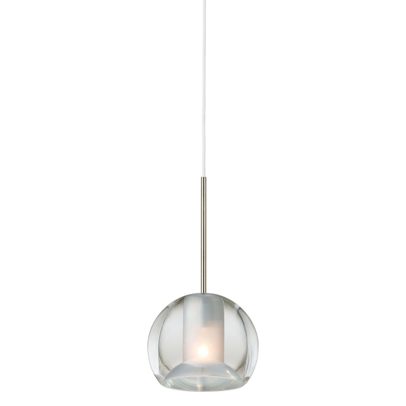 One Light Pendant from the Gracie Collection in Satin Nickel Finish by Stone Lighting