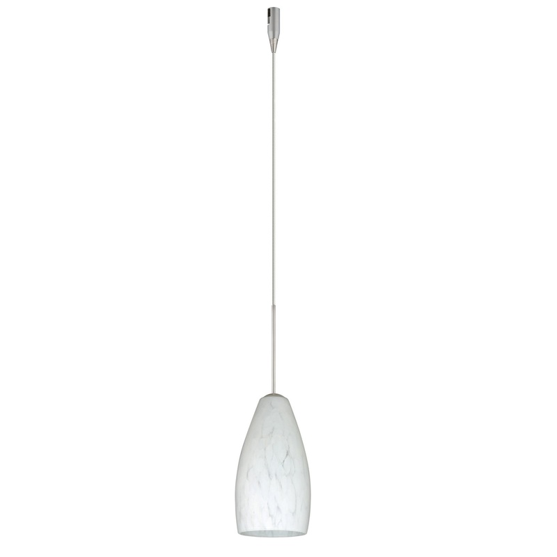 One Light Pendant from the Karli Collection in Satin Nickel Finish by Besa