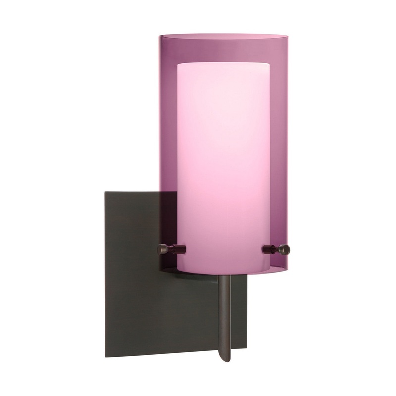 One Light Wall Sconce from the Pahu Collection in Bronze Finish by Besa