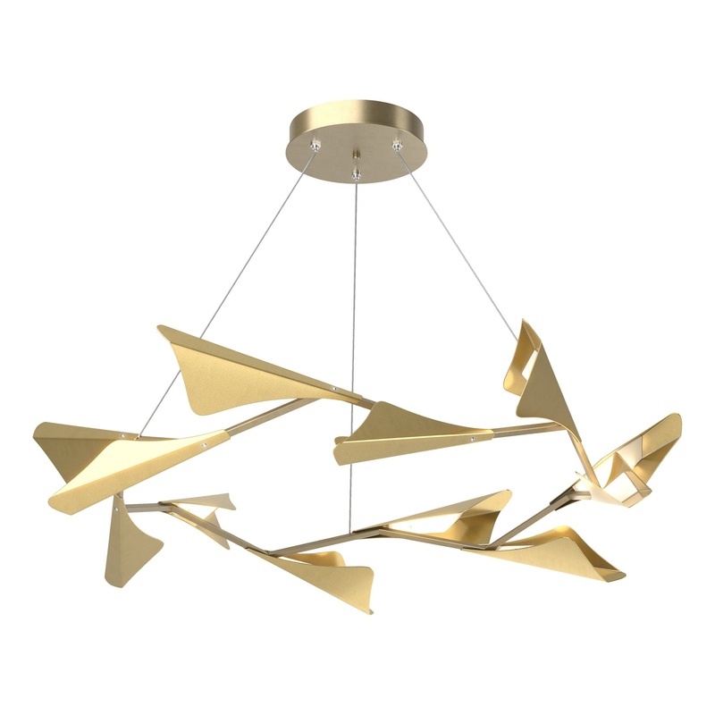 Plume 12-Light LED Pendant Soft Gold Modern Brass