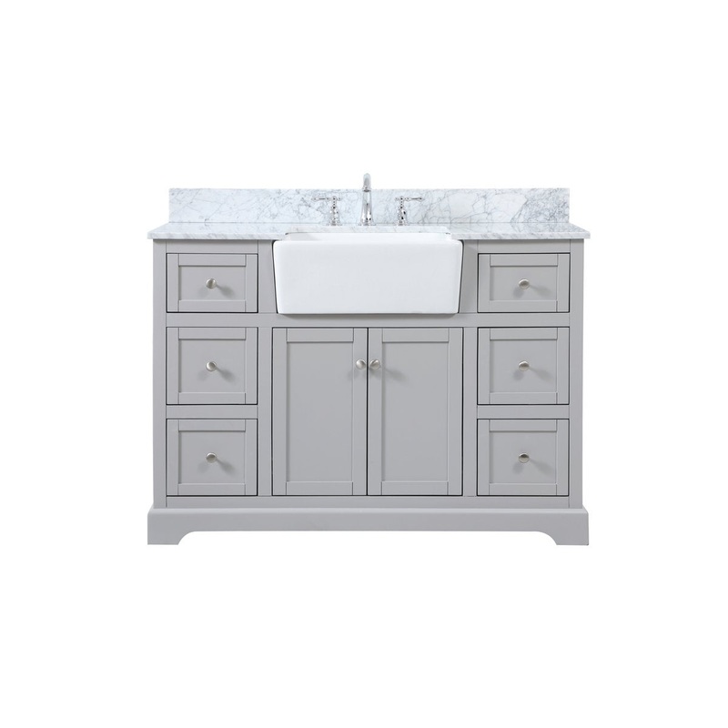 Single Bathroom Vanity from the Franklin Collection in Grey Finish by Elegant Lighting
