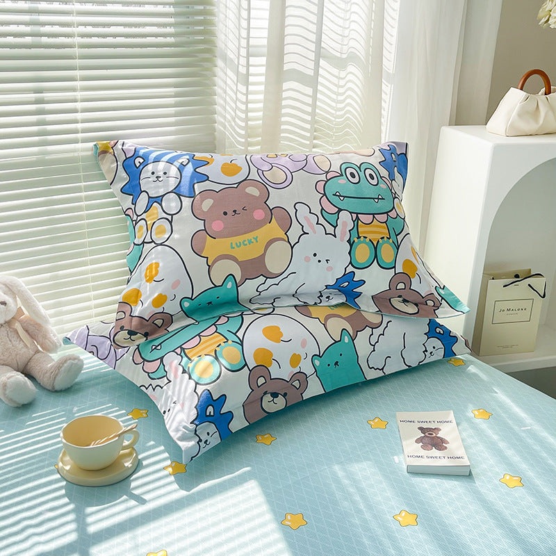 Zoo 100% Cotton Pillowcase Set (Pack of 2) – Breathable Standard Size 48x74cm Pure Cotton Pillow Covers