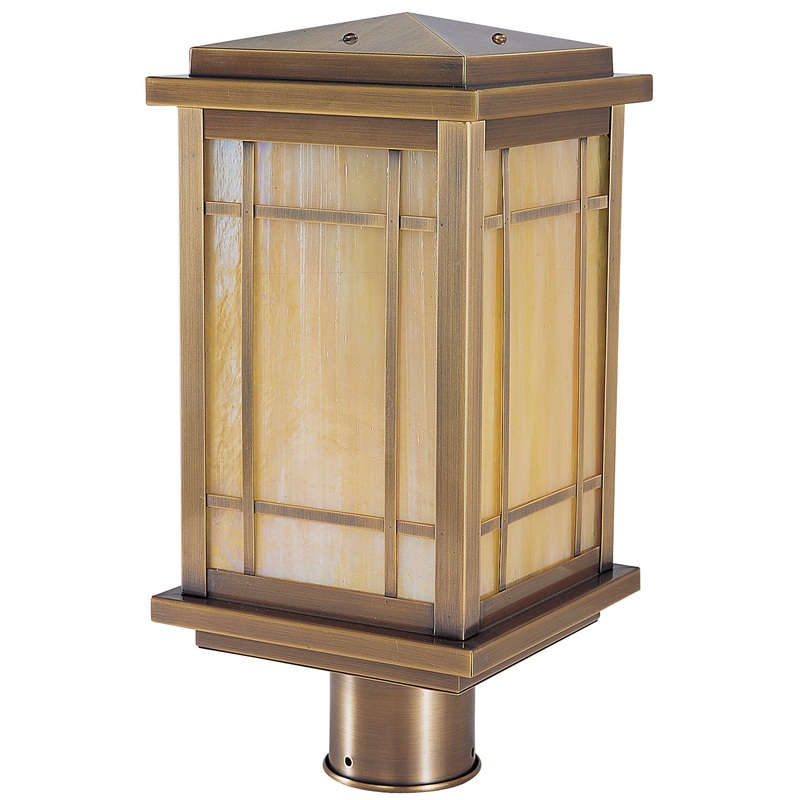 Arroyo AVP-8GW-AB Avenue One Light Post Mount Antique Brass