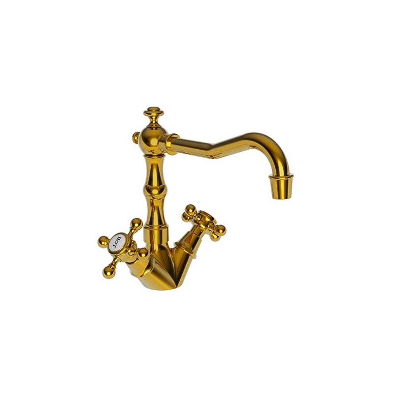 Bar Faucet Chesterfield 2 Cross ADA Satin Gold PVD Spout Height 5-1/4 Inch