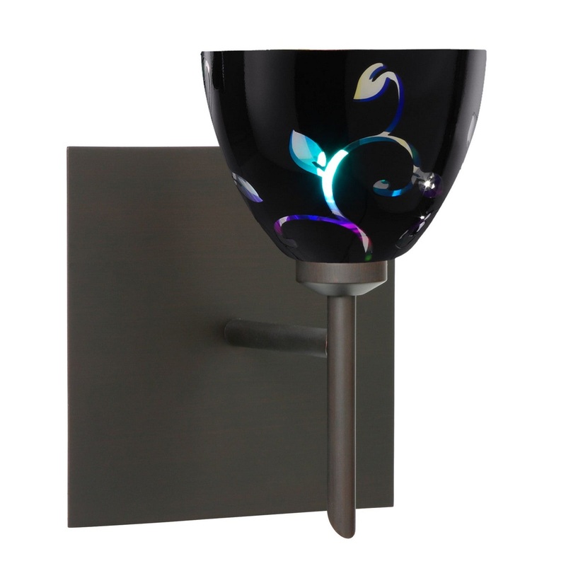 Besa 1SW-1858VB-BR-SQ Divi One Light Wall Sconce Bronze