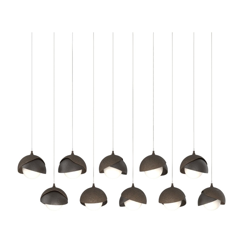 Brooklyn 10-Light Double Shade Pendant Bronze Oil Rubbed Bronze