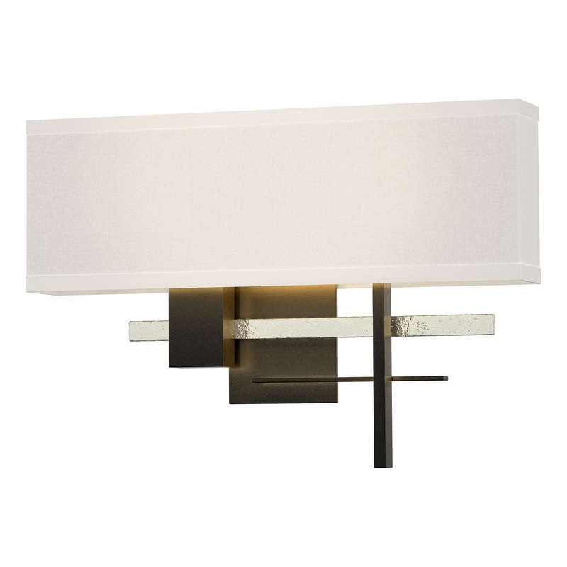 Cosmo Sconce Black Sterling Flax Shade (SE)