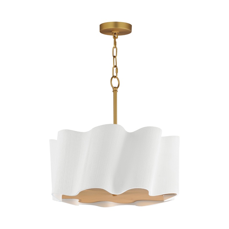 Curtain Call 20″ Pendant White/Gold