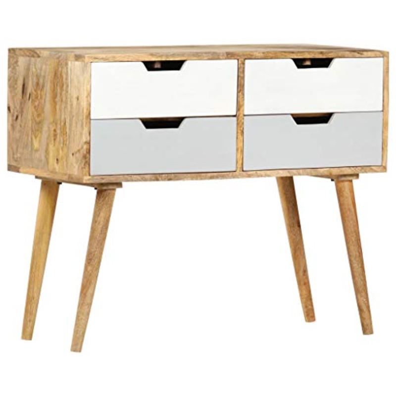 FAMIROSA Credenza 85x40x71 cm in Legno Massello di Mango Marrone