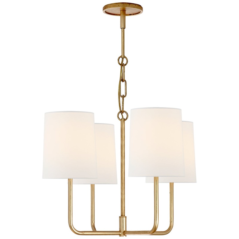 Four Light Chandelier from the Go lightly Collection in Gild Finish by Visual Comfort Signature