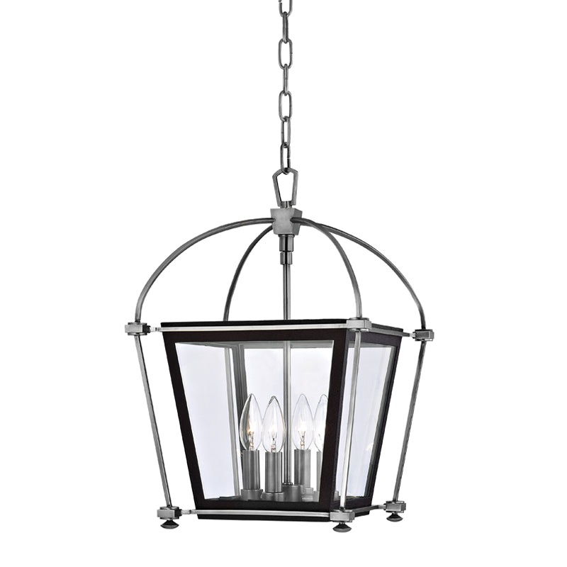 Four Light Pendant from the Hollis Collection in Polished Nickel Finish by Hudson Valley
