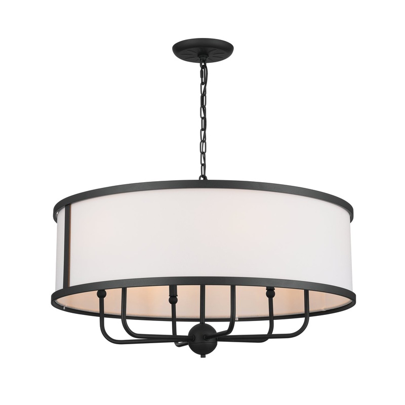 Kichler 52466BKT Six Light Chandelier, Textured Black