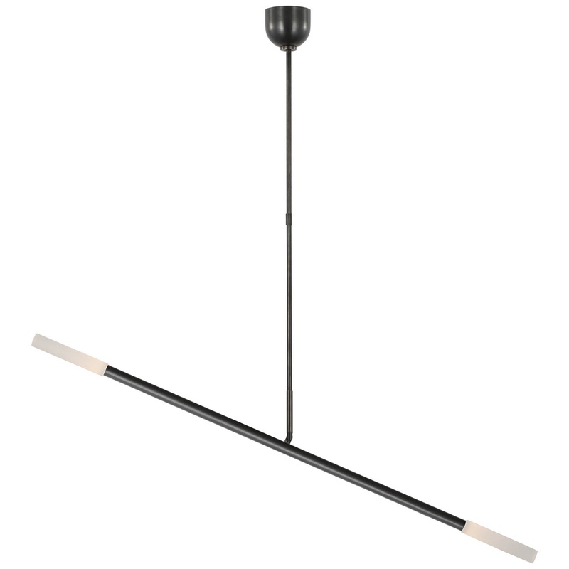 LED Linear Chandelier from the Rousseau Collection in Bronze Finish by Visual Comfort Signature