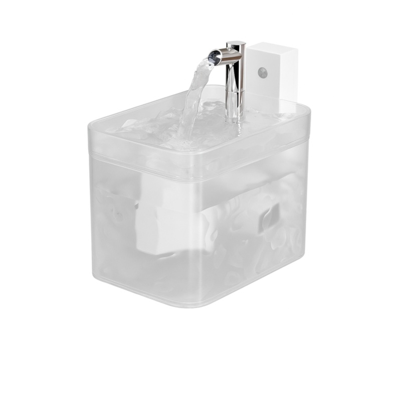 Matte White Wireless Sensor Pet Water Fountain – 1.5L Automatic Filtered Dispenser
