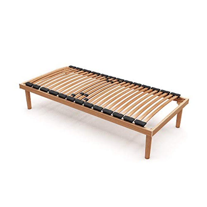 MEMORYLINE Simple Line – Rete con doghe singola (80×190), telaio in legno naturale di faggio, Dispositivo medico per sgravi fiscali