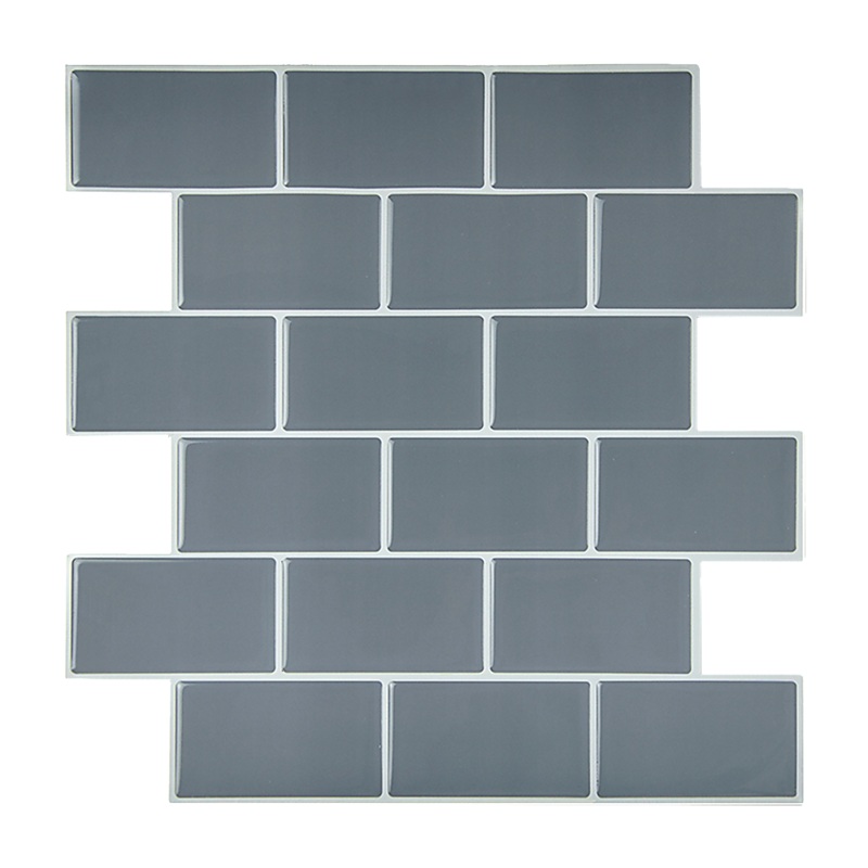 Tiles 3D Peel and Stick Wall Tile Dark Grey 10 Sheets