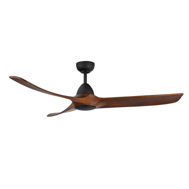 60″Ceiling Fan from the Baylor Collection in Matte Black/Dark Walnut Finish by Kuzco Lighting