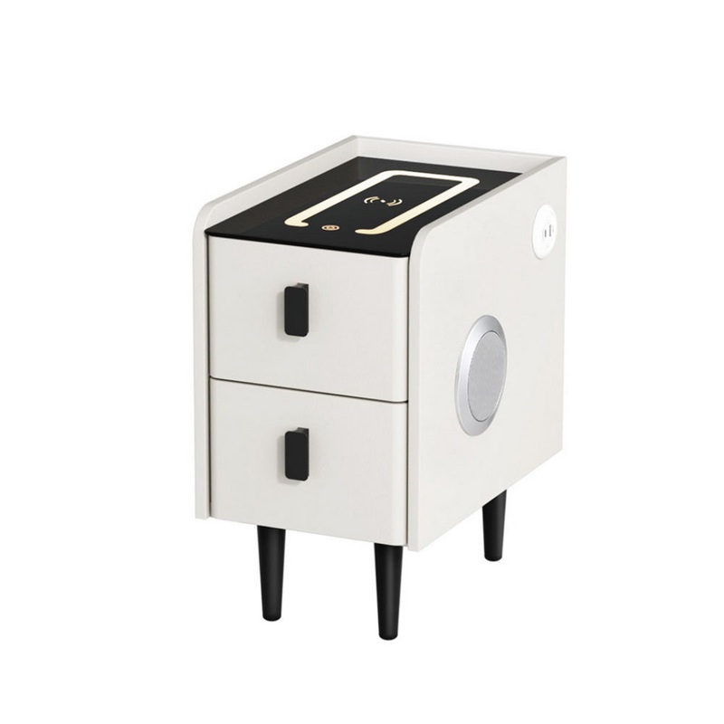 Artiss Smart Bedside Table with Wireless Charging – AIDA White