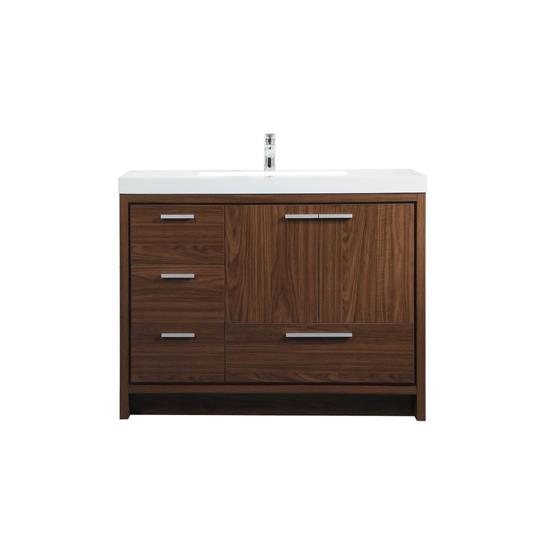 Bathroom Vanity Set from the Wyatt Collection in Walnut Finish by Elegant Lighting