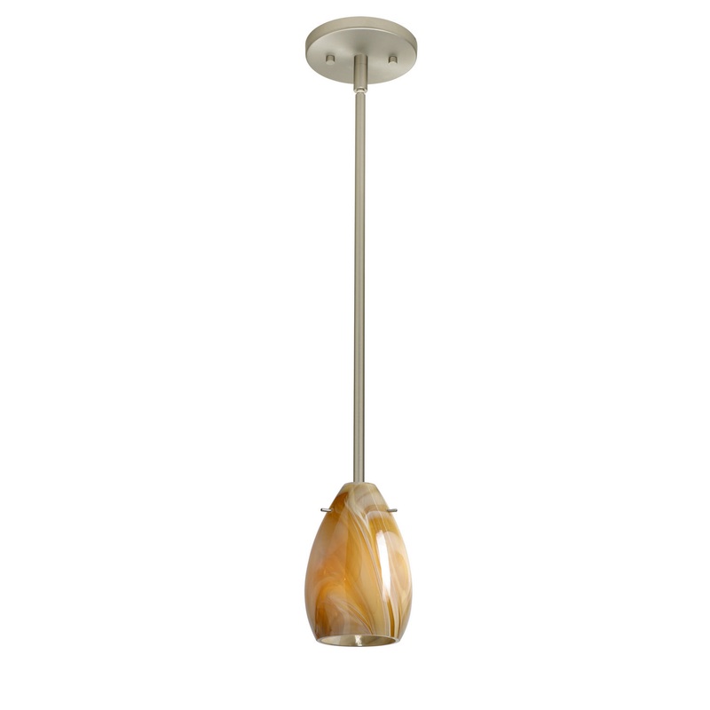 Besa 1TT-1713HN-HAL-SN Pera One Light Pendant Satin Nickel (Discontinued)