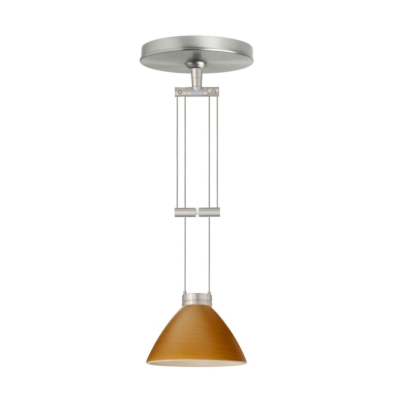 Besa 1XA-1743OK-SN Domi One Light Pendant Satin Nickel