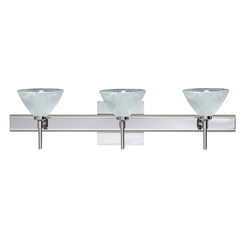Besa 3SW-174352-CR-SQ Domi Three Light Wall Sconce Chrome (Discontinued)