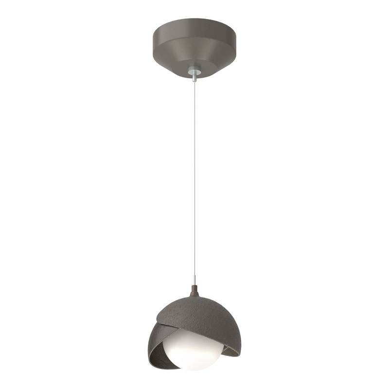 Brooklyn Double Shade Low Voltage Mini Pendant Dark Smoke Oil Rubbed Bronze