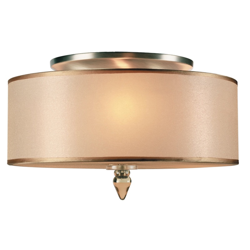 Crystorama 9503-AB Luxo Three Light Flush Mount Antique Brass