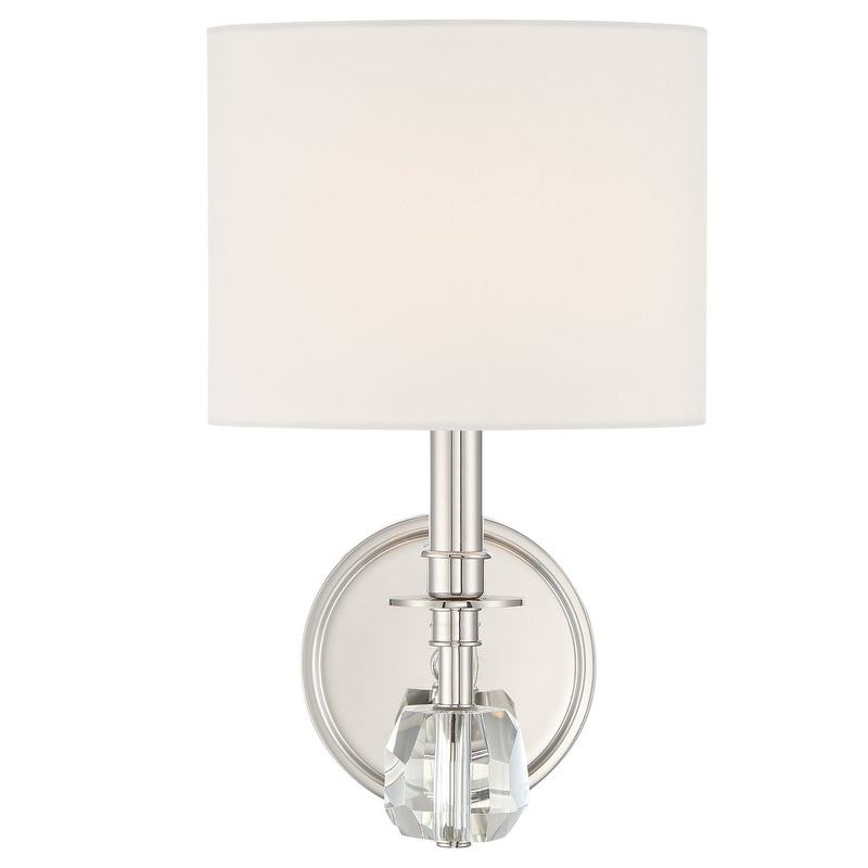 Crystorama CHI-211-PN Chimes One Light Wall Sconce Polished Nickel