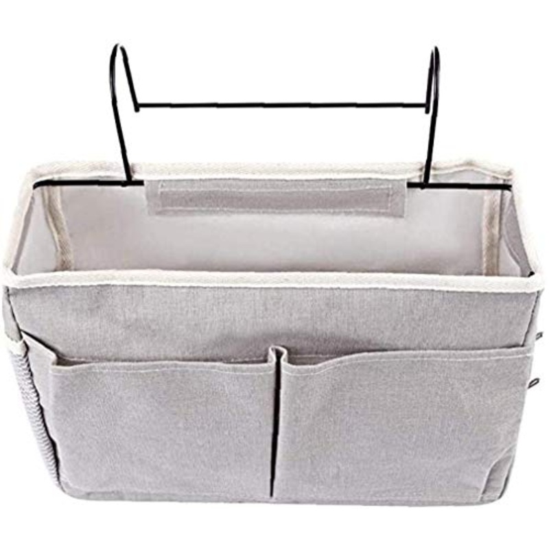 Honyan, organizer da comodino da appendere al comodino, multifunzione, da appendere, grande capacit, colore: grigio